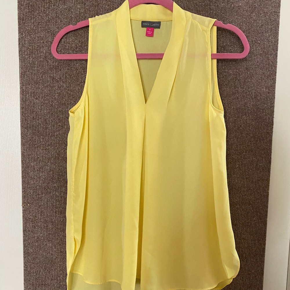 Vince Camuto Yellow Blouse NWOT